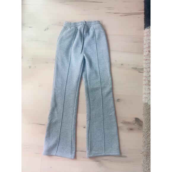Womens Sweatpants Size Small Grey High Waist Flared fit pockets - Picture 6 of 8